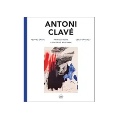 Couverture du catalogue raisonné de l'œuvre gravé d'Antoni Clavé, présentant une œuvre abstraite aux couleurs vives.