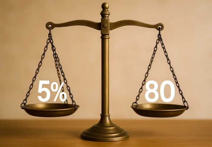 Balance de succession : 5% sur la gauche, 80 sur la droite. Le coût de l'inventaire mobilier est-il équilibré ?