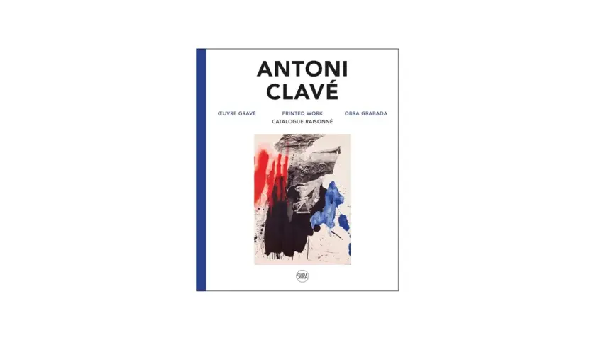 Couverture du catalogue raisonné de l'œuvre gravé d'Antoni Clavé, présentant une œuvre abstraite aux couleurs vives.