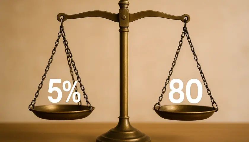 Balance de succession : 5% sur la gauche, 80 sur la droite. Le coût de l'inventaire mobilier est-il équilibré ?