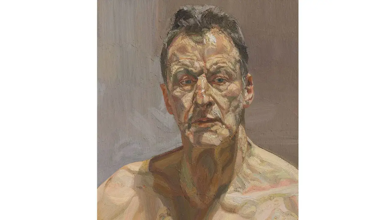 Portrait saisissant d'un homme, évoquant la profondeur psychologique d'un peintre freudien. Les coups de pinceau expressifs révèlent une âme complexe.