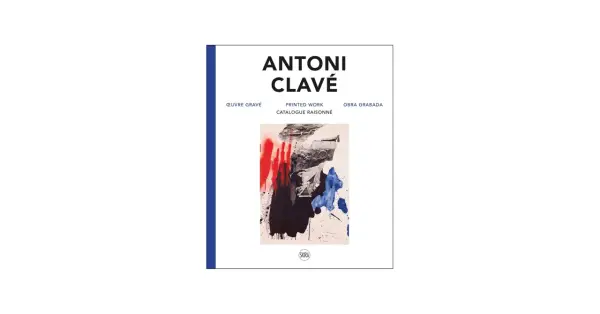 Couverture du catalogue raisonné de l'œuvre gravé d'Antoni Clavé, présentant une œuvre abstraite aux couleurs vives.